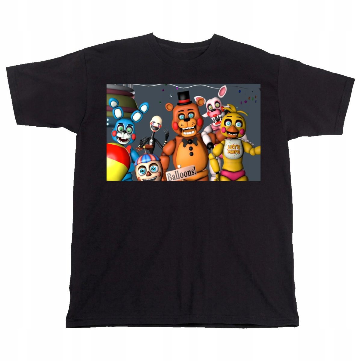 KOSZULKA FIVE NIGHTS FREDDYS FNAF S CZARNA 3006