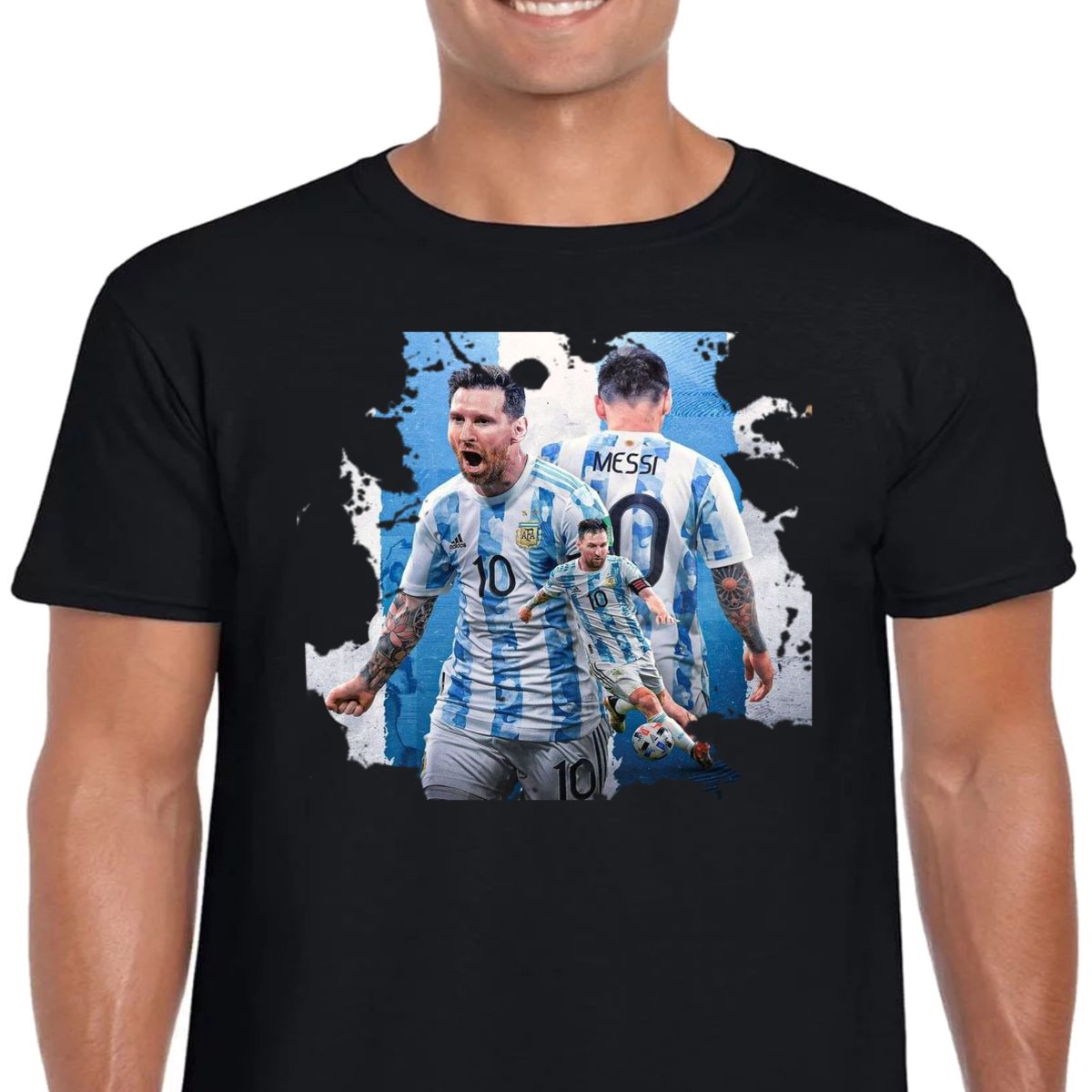 KOSZULKA MĘSKA LIONEL MESSI ARGENTYNA MIAMI PIŁKA NOŻNA M CZARNA 3355