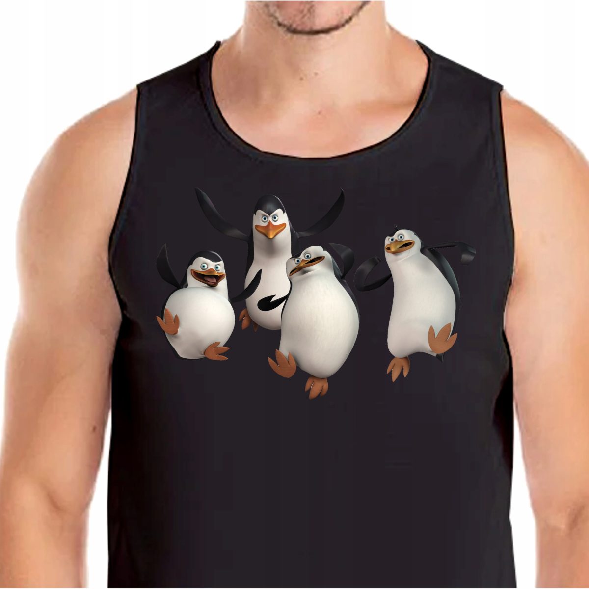 3261 TANK PINGWINY Z MADAGASKARU JULIAN XL CZARNA