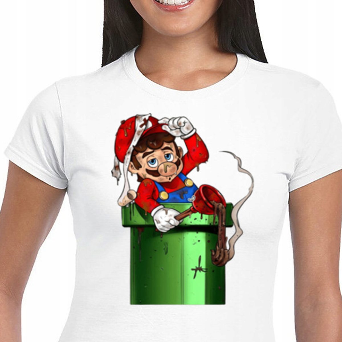 Śmieszna KOSZULKA Damska MARIO BROS Rura L 3307